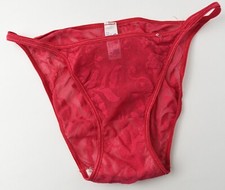 1 NEW Olga VTG 90s Stretch Lace String Bikini Panties MEDIUM