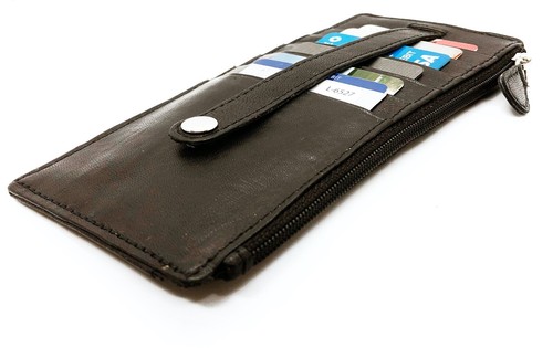 Genuine Leather Women's Credit Card Slide Stacker Long Wallet ID Zip Pocket - Picture 19 of 23