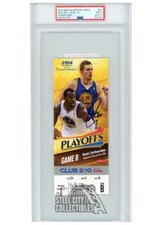 Stephen Curry Autographed 2014 Playoffs Round 1 Game 4 Ticket PSA 9 PSA/DNA 10