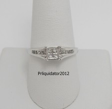 1/2CT Natural Diamond Solitaire Engagement Wedding Bridal Ring 14K White Gold