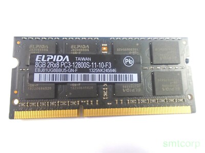ELPIDA 8GB DDR3 2Rx8 PC3-12800s Laptop Memory 