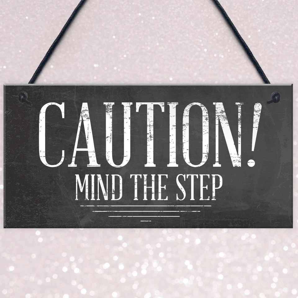 Mind The Step Sign Warning Caution Health & Safety Hanging Door Wall Sign Plaque - Image 3 of 4