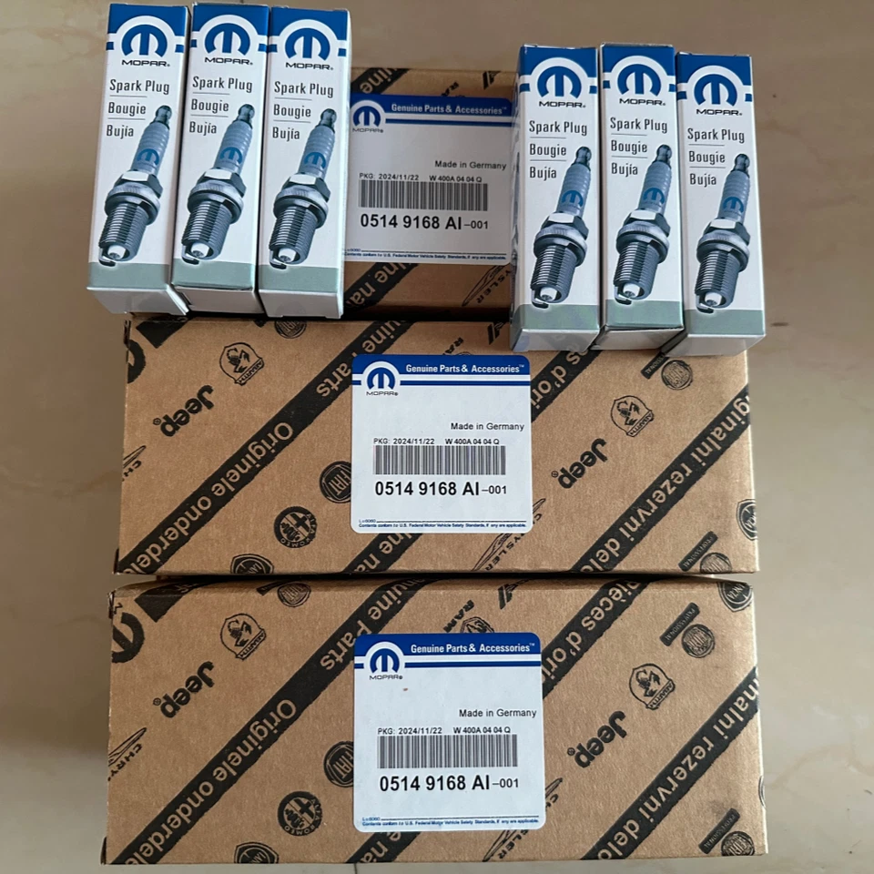 6 piezas bujías Mopar y bobinas de encendido UF648 para Chrysler Jeep Dodge Ram 3.6 Foto 2 de 4