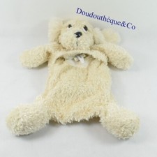 Peluche range pyjama chien ETAM bouillotte beige poils long 35 cm (DOU)