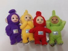 Teletubbies Sparkling Belly Plush set of 4 Japan New