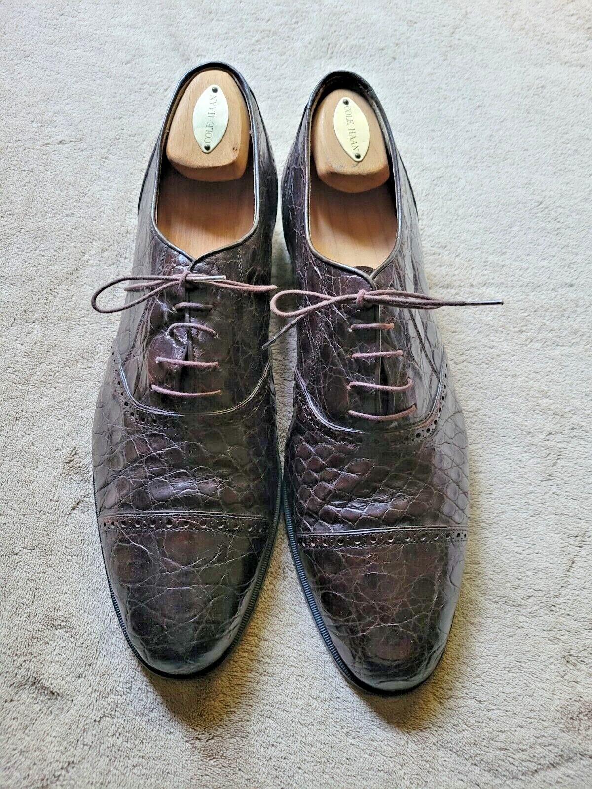 Men's Cole Haan Brown Genuine Crocodile 