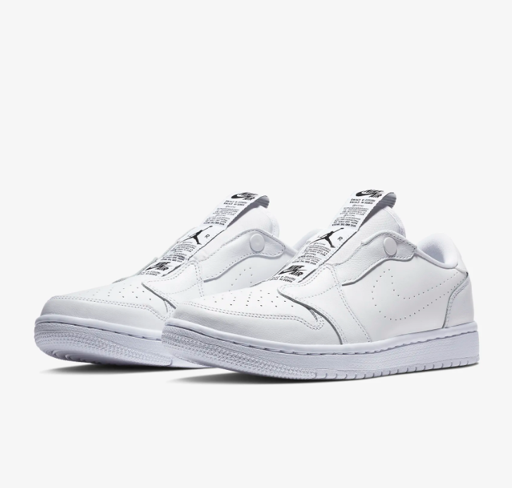 nike jordan 1 low slip on white trainers