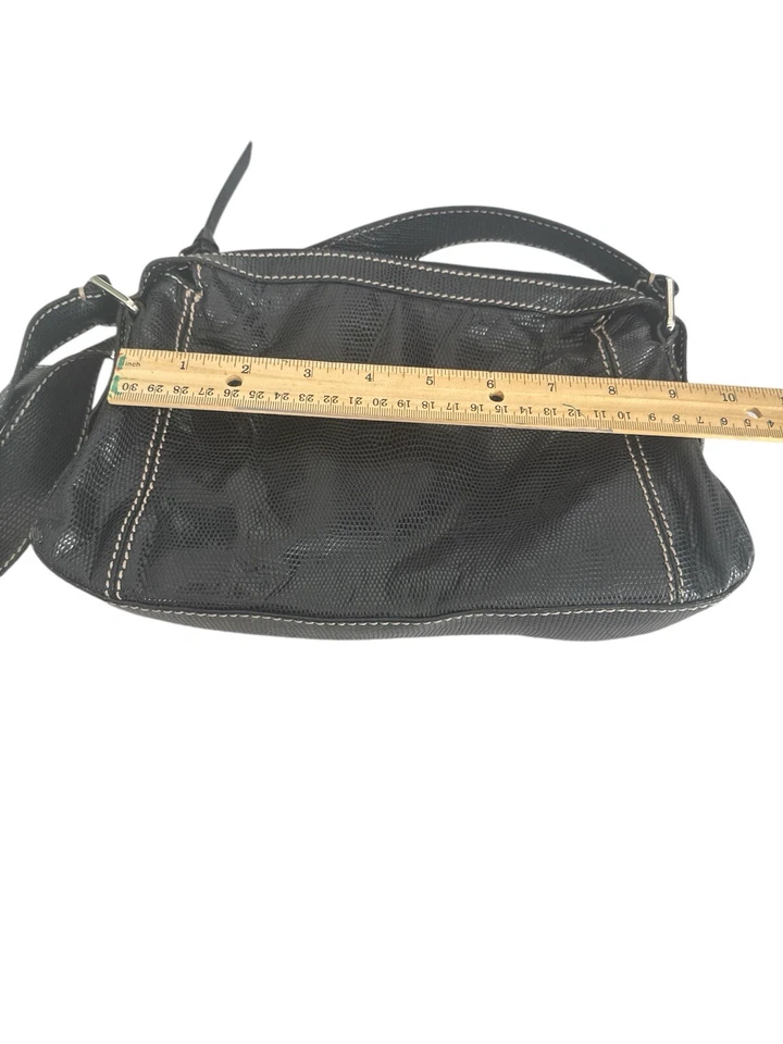 BOLSO DE HOMBRO FRANCESCO BIASIA Hecho en Italia Cuero Negro Foto 4 de 4