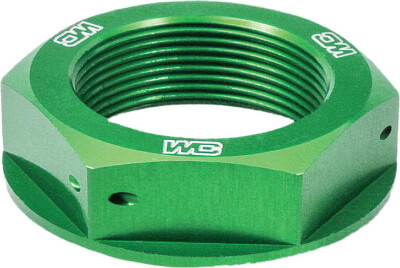 Works Connection Steering Stem Nut Green 24-338