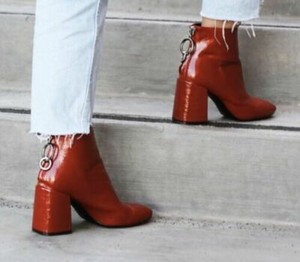 zara red booties