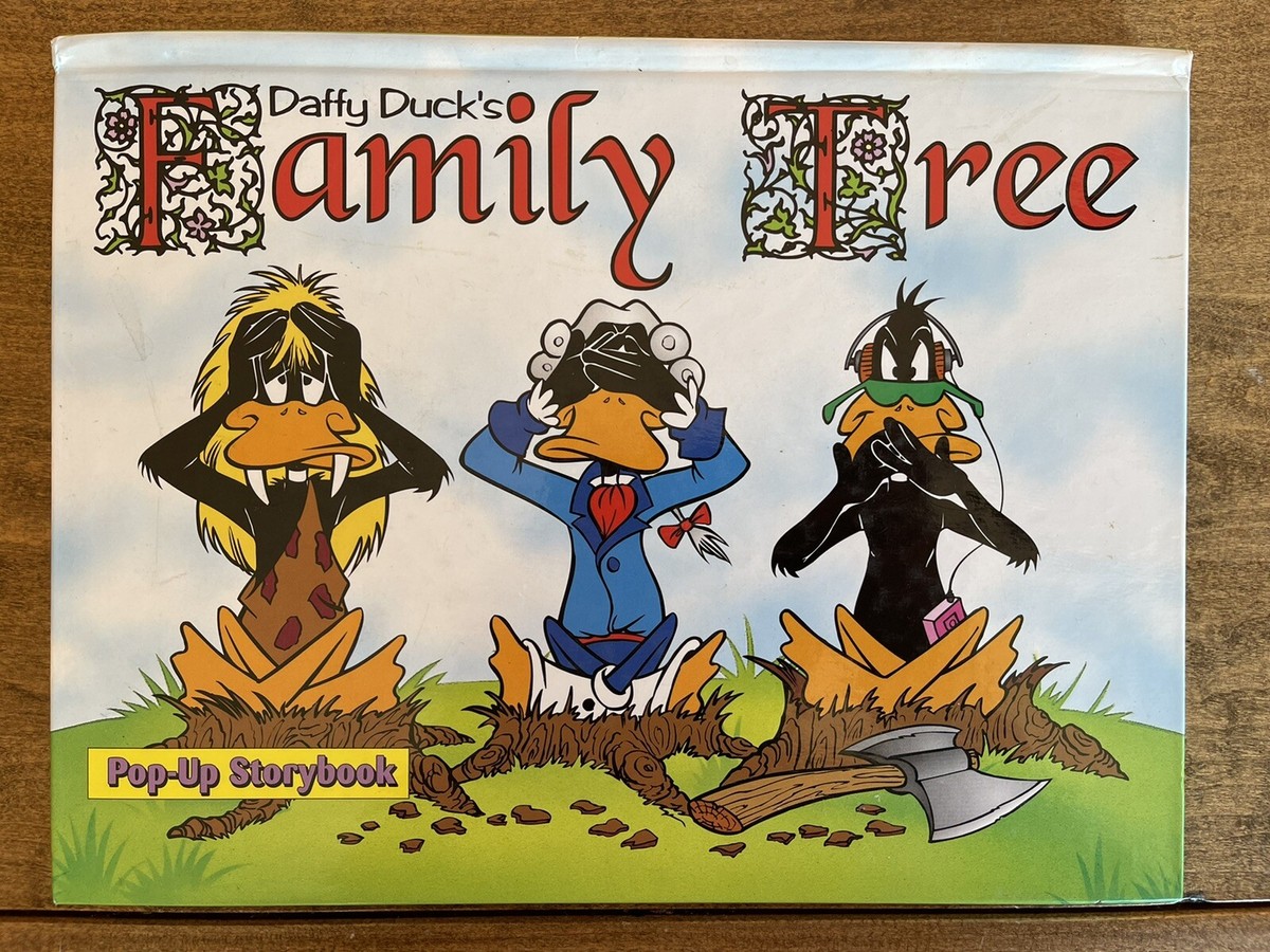 VINTAGE LOONY TUNES DAFFY DUCK FAMILY TREE POP-UP BOOK 1996 