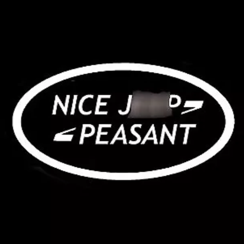 NICE jèèp PEASANT vinyl sticker decal funny Land Rover logo joke 4x4 ...