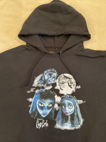 Hot Topic Tim Burton’s Corpse Bride Hoodie Sweatshirt Black Size XXL - Picture 2 of 5