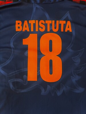 AS Roma jersey GABRIEL BATISTUTA men XL alternate navy Sublimated