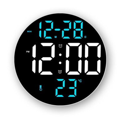 9'' Electronic LED Digital Wall Clock Modern Futuristic Sci Fi Design Home Decor