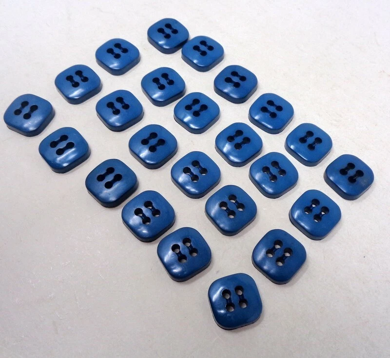 ANCIEN BOUTON galalithe bleu dentelé superbe 3,6 cm