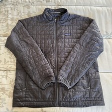 Patagonia Men's Nano Puff Jacket 2XL XXL Black Primaloft Full Zip Insulated Logo