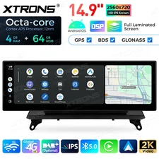14.9" Car Stereo Android 14 4+64GB IPS Screen For BMW X5 E70 / X6 E71 Left 11-13