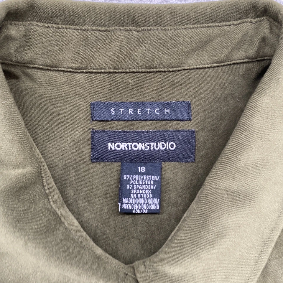 Norton Studio Women’s Green Button Up Jacket in Size 18 - Image 4 of 4