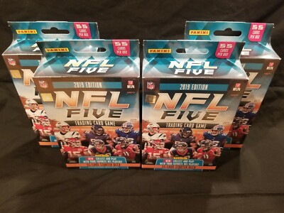 (4) Panini 2019 NFL Five TCG Starter Deck (50 Cards+5 Bonus Foil Cards) Sealed