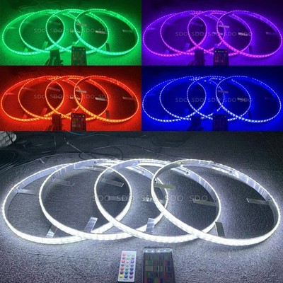 4pcs 15.5'' RGBW White LED Car Truck Wheel Rim Lights Brake / Turn Signal Light