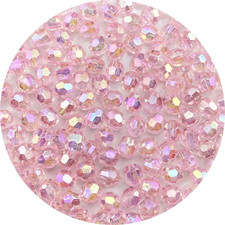 200Pcs 10Mm Glossy Acrylic Faceted Beads AB Color Crystal round Plastic Spacer C