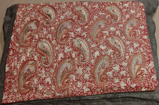 NWT Ralph Lauren Mirabeau Paisley Embroidered Pillow Cover Red Gold 15x20