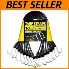 Weatherproof 10" Rubber Bungee Cords 30 Pack