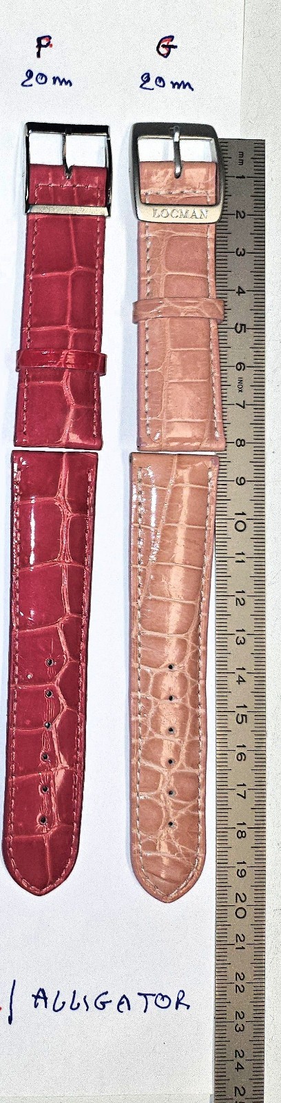 Bracelet montre cuir d'Alligator 20mm Locman bracelet de rechange universel