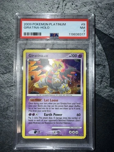 2009 POKEMON PLATINUM #9 GIRATINA-HOLO PSA 7