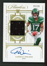 2022 Panini Flawless Garrett Wilson Signature Gloves Auto Rookie RC #/20 Jets