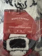 Men's Super Soft Crew Socks Santa Design 5 pack