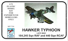 1/72 HIGH PLANES 7234; Hawker TYPHOON Late War 184 & 245 Sqn RAF & 440 SQN RCAF