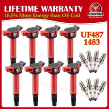 8 Ignition Coil + 8 Spark Plug Set For Toyota Lexus V8 4.6L 4.7L 5.0L 5.7L UF487