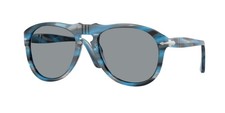 PERSOL PO0649 1234R5 Striped Blue And Grey Grey 54 mm Men's Sunglasses