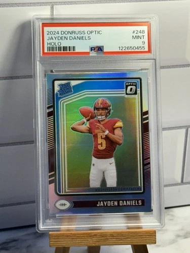 2024 Donruss Optic Jayden Daniels Rated Rookie Silver Holo Prizm PSA 9 MINT #248
