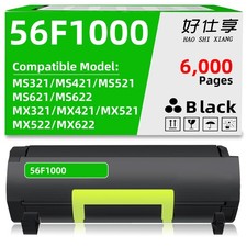 56F1000 Toner Cartridge Compatible for Lexmark MS321 MS421 MS521 MS621 MS622