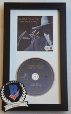 JAMES TAYLOR CD DISPLAY BECKETT BAS COA AUTOGRAPHED SIGNED BAND PRESENT GIFT