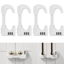 4 Pack Cabinet Locks with Combination Baby Proof Cabinet Door Lock Multifunct...