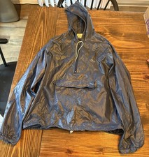 Vintage Izod Lacoste Jacket Mens Large Blue Hooded Windbreaker Anorak 80s