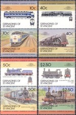 GRENADINES OF ST VINCENT 1985 SG390-97 RAILWAY LOCOMOTIVES (4TH SERIES) MNH