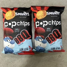 Smurfs Popchips Potato, Barbeque Gluten Free Popped Snack Chips 2 Pack Rice