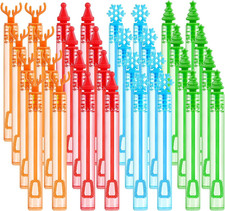 36 Pack Christmas Bubble Wands, Xmas Mini Bubble Wands Party Favors Christmas Go