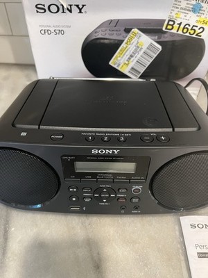 Sony Boombox CFD-S70 CD Cassette FM/AM Personal Audio System Open