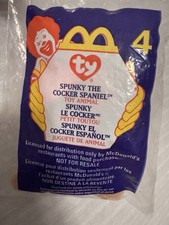 McDonald  s Beanie Baby Toy- 1999 Cocker Spaniel, Spunky- Unopened