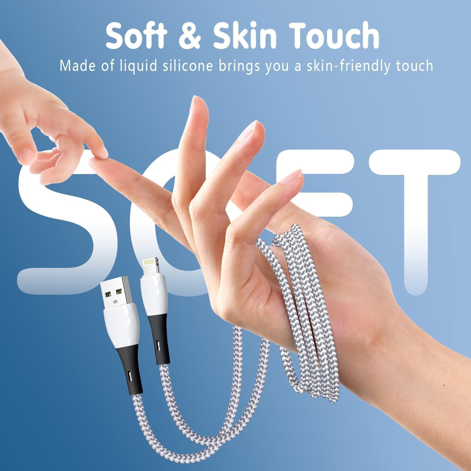 iPhone Charger 2 Pack 6 ft Apple MFi Certified Lightning Cable Nylon Braided