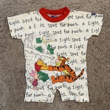 Vintage Winnie the Pooh Tigger Romper 12M Rare HTF 90s 100 Cotton