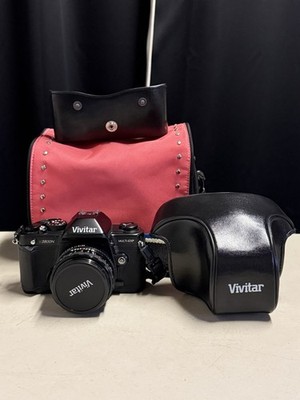 VIVITAR V3800N Multi-exp Camera With 50 mm Lens, Multi Exposure Cap, and Case