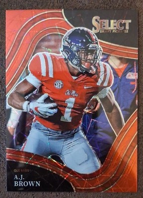 A.J. Brown 2022 Panini Select DP #157 Field Level Red Lazer Prizm