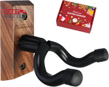 Guitar Wall Mount, Black Walnut Wood Guitar Hanger, U-Shaped Guitar Wall Hanger